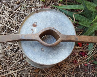 Mining Pick Head,old farm tool, large iron pick,old forged tools.