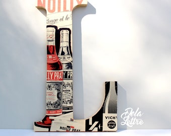 Deco vintage giant wood letter