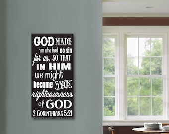 God Made Him Wall Hanging, Corinthians, Spiritual Wall Art, Spiritual Wall Decor, Religious Wall Decor, Religious Wall Art, Inspirational