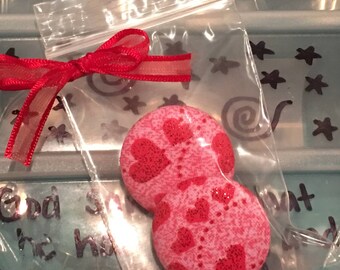 Valentines Day fabric earrings