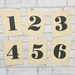 Wedding Table Number Cards - Simple, Type, Vintage Style Retro Rustic
