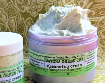 Matcha Green Tea Facial Cleanser-with Green Tea Extract-A "Soapless" Alternative-Great for "Problem Skin"