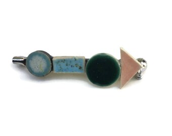 Modern brooch pin. Ceramic brooche jewellery with beautifull handmade ceramic beads. Ceramic brooch. Statement jewelry. OOAK jewelry. Broch