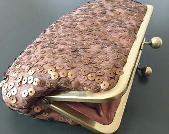 Sale - Antique Gold and Bronze Sequin Clutch