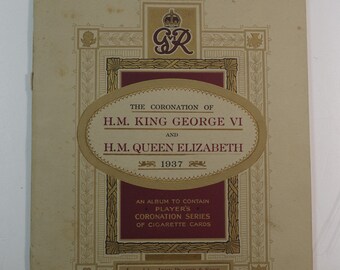 Vintage British Cigarette Card Set The Coronation of H M King George the VI and Queen Elizabeth 1937