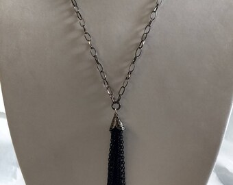 Black Tassel Necklace