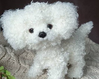 Dog portrait, poseable soft sculpture, art doll, stuffed animals, collectable