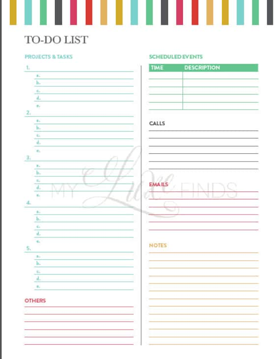 to do list daily tasks printable home management folder