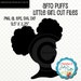 Afro Puffs Girl Silhouette | Little Girl Silhouette | SVG File | African American Girl Silhouette | Digital Download | Cut Files | Clip Art