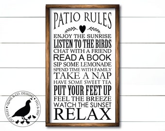 rules porch sign items