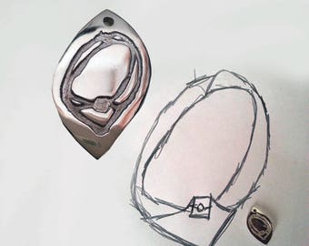 Sterling silver jewellery. Produced from an image of your choice.