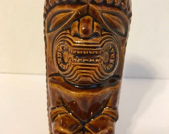 Vintage Orchids of Hawaii Angry Tiki Mug Souvenir Tumbler