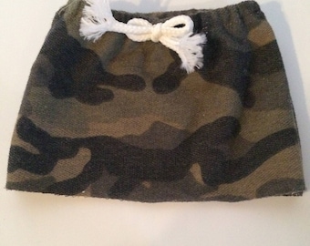 Camouflage Skirt with Drawstring