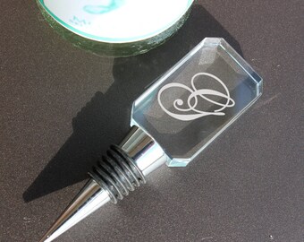 Personalized Wine Stopper, Custom Engraved Bottle Stopper, Wine Stopper Favors, Crystal Wine Stopper Wedding, Wine Corks Wine Bottle Stopper