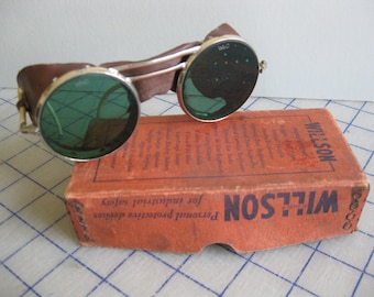 Vintage Willson safety glasses w/ original box