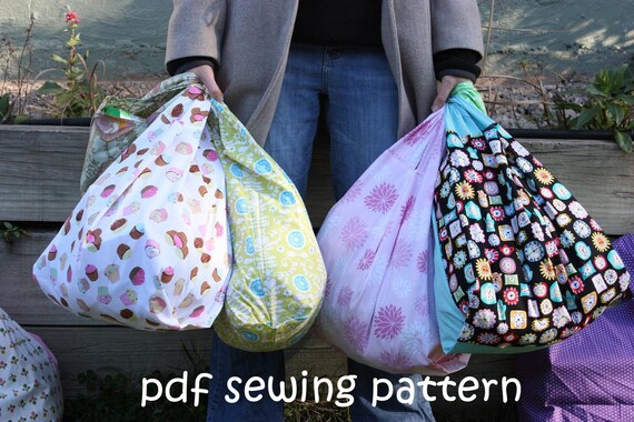 Supermarket checkout bag PDF sewing pattern