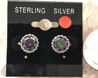 Mystic Topaz Stud Earrings