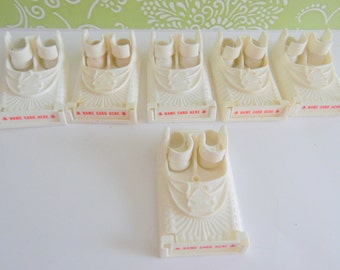 Set of 6, vintage doll display stands.
