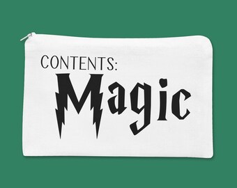 Magic Make up Bag | Harry Potter Inspired Makeup bag | Cosmetic Pouch | Bridesmaid gift | Bridesmaid makeup bag | Cosmetic Bag | Makeup Bag