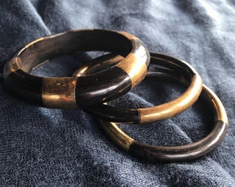 Horn and brass bangles