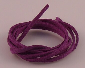 Purple 3mm suede cord x 1.5 mm