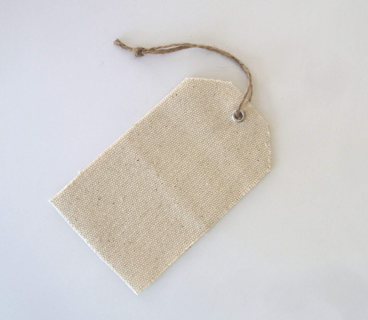 Canvas Tags, Gift Tags, Hang Tags, Cotton Tags with Jute Cord, Blank