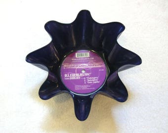 Blue Colored Vinyl Record Bowl Made From Repurposed Album - DJ Everlastin featuring Godlike
