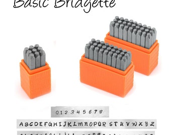 ImpressArt Basic Bridgette Uppercase or Lowercase or Numbers 3mm | Metal Stamping Font | Hand Stamping Letter Set | ImpressArt