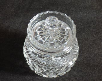 Cut glass crystal preserve pot