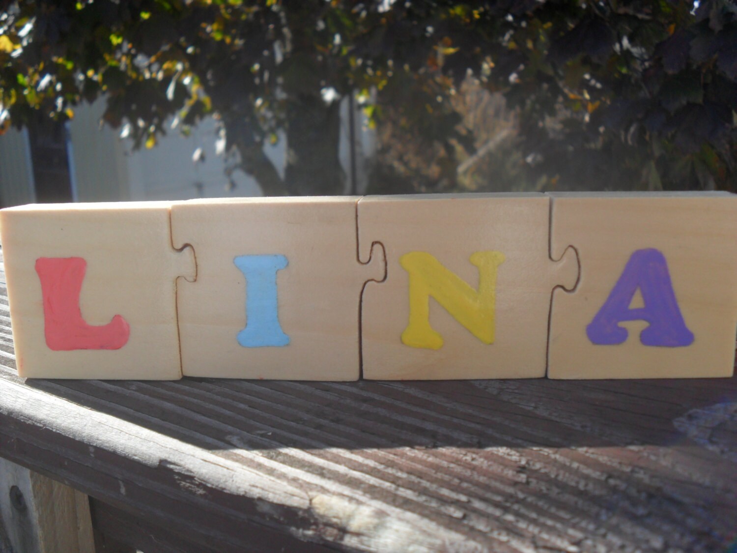 block puzzle name puzzle wooden puzzle birthday gift