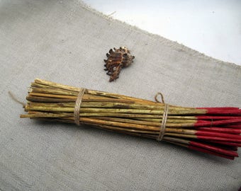 Dried yarrow stalks stems sticks achillee divination i ching 10 inches