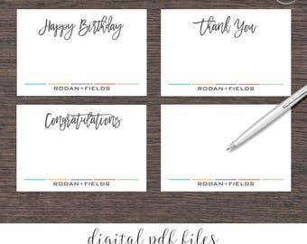 Rodan and Fields Note Cards 4"x6" Digital Files Bundle