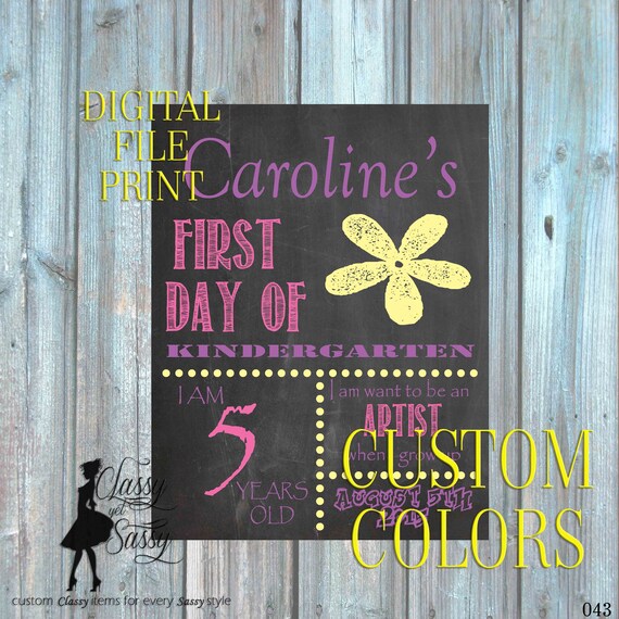 First Day Of School Chalkboard Sign 043