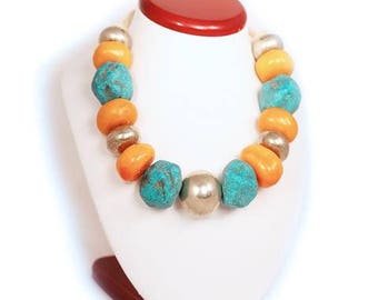Berber-style necklace from original Moroccan beads #1