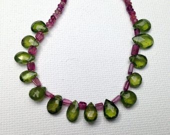 Preppy pink and green necklace
