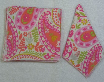 Everyday Eco Friendly Reusable Cotton Napkins 12 x 12 Set of 6 Ready to Ship