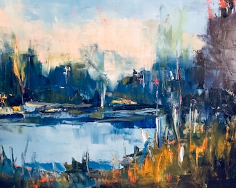 Blue pond