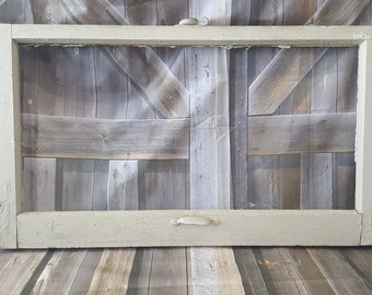 Vintage Old Wood Window, One Pane French Country Wall Hanging, Modern Farmhouse, Architectural Salvage Wooden Window, Painted Chippy AS69