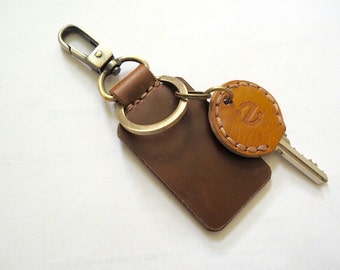Leather Keychain, Mens Keychain,Key Tag, Custom Keychain, Personalized Leather Keychain, Custom Tag,Keyring, Keyfob, Bestman Gift, Keyholder