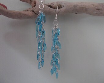 Earrings blue mist