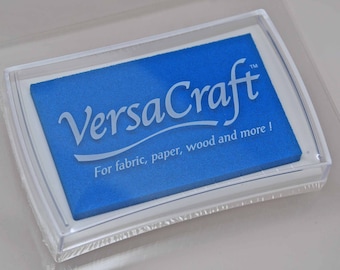 VersaCraft Craft Ink Stamp Pad -- Cerulean Blue -- Rich Color Quality Ink