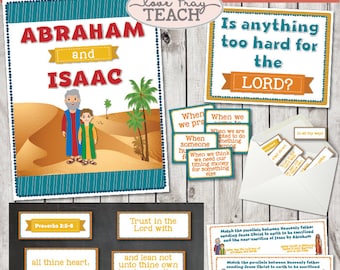 LDS Primary 6 Lesson 11: "Abraham and Isaac" Lesson helps include Title poster, Scripture Scramble, Worksheet and much more!