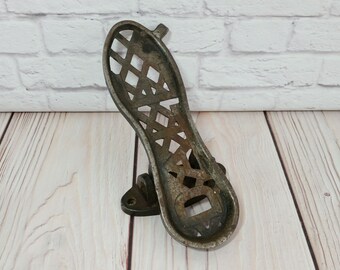 Vintage Industrial Cast Iron Textile Mill Punch Press Pedal Foot Shaped