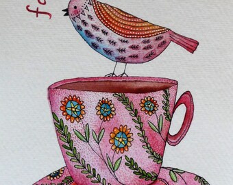 Fancy a Brew, Original watercolour painting