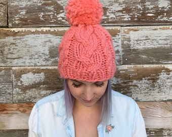 Knitting Kit - Pomtastic Hat Pattern by Knitatude - Sugarbush Chill Yarn and Printed Pattern optional Felting Kit