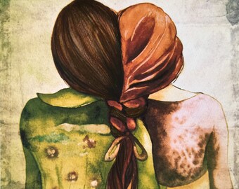 sisters art print gift idea "the most important things, are not things...