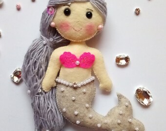 Felt Mermaid doll,mermaid doll,