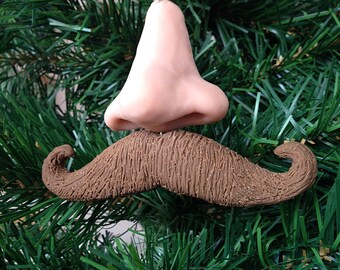 Handcrafted Mustache Ornaments