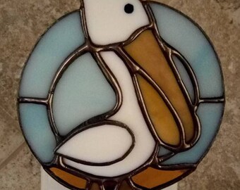 Stained Glass Pelican Night Light