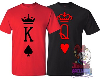 King and Queen Couples Shirt - Couples Matching Shirts - King Shirt - Queen Shirt - Her King - His Queen